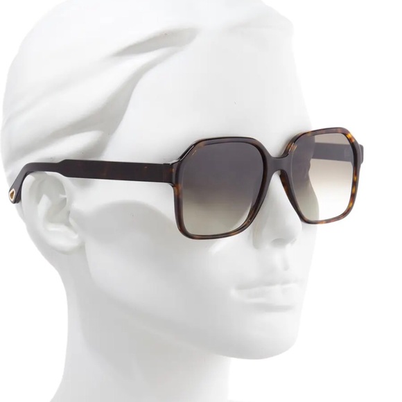 CHLOE Willow 56mm Gradient Rectangular Sunglasses - Picture 2 of 4
